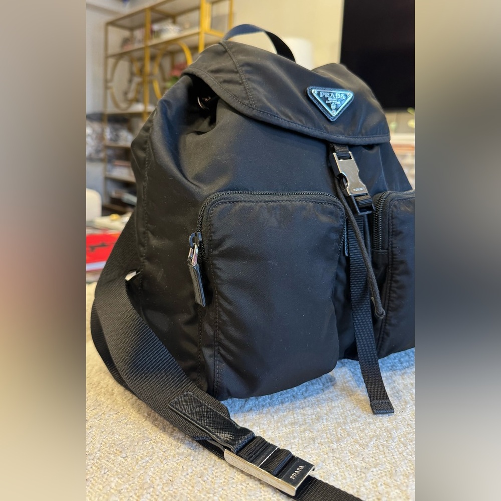 Prada Re-Nylon Black Drawstring
Medium Backpack - Picture 8 of 12